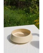 Cuenco Tuga cuadrado de cerámica beige - 12x36 cm