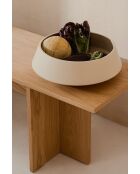 Cuenco Tuga cuadrado de cerámica beige - 12x36 cm