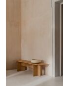 Cuenco Tuga cuadrado de cerámica beige - 12x36 cm