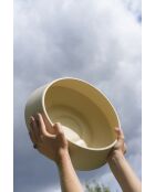 Cuenco Tuga cuadrado de cerámica beige - 12x36 cm
