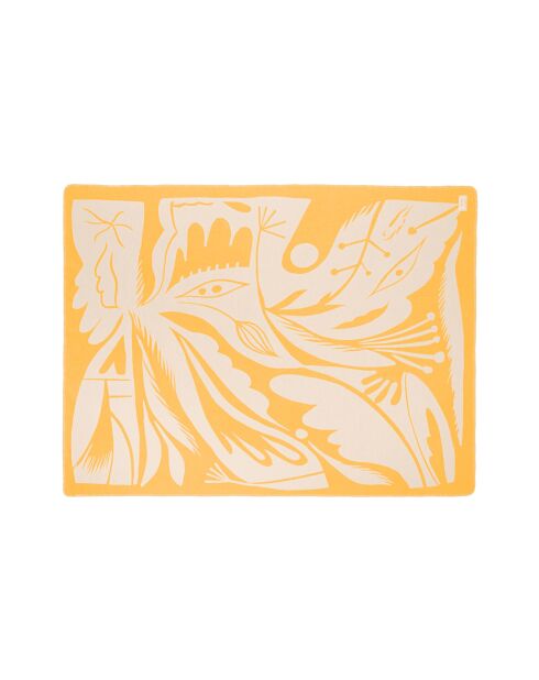 Weiches gelbes Baumwollplaid aus Lino - 165x200 cm