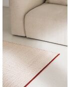 Lenu bruin-rood wollen tapijt - 170x80 cm