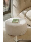 Hebilla otomana baja Folk en color beige nube - 25x50x50 cm