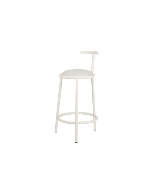Tabouret de bar Hogo carré beige - 86x43x46 cm