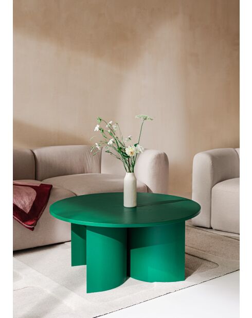 Gavo grüner Kaffeetisch mit Wassermelonenmotiv - 44x95x95 cm
