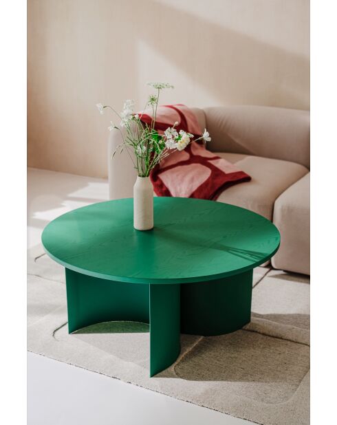 Gavo grüner Kaffeetisch mit Wassermelonenmotiv - 44x95x95 cm