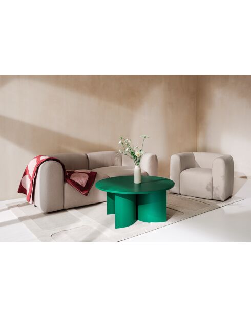 Gavo grüner Kaffeetisch mit Wassermelonenmotiv - 44x95x95 cm