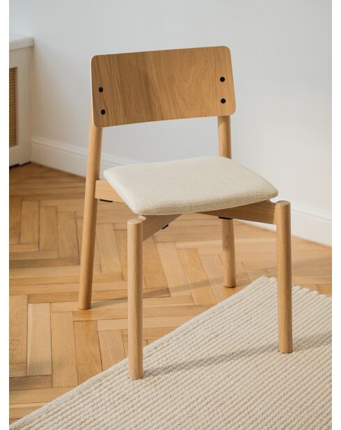 Chaise Wem chêne - 80.2x51.6x53.8 cm