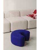 Pouf Ü in lana crostata ai mirtilli - 30,5x60x50 cm