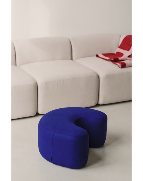 Pouf Ü Blaubeerkuchenwolle - 30,5x60x50 cm