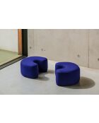 Pouf Ü in lana crostata ai mirtilli - 30,5x60x50 cm