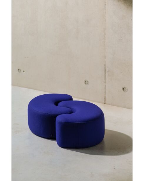 Pouf Ü Blaubeerkuchenwolle - 30,5x60x50 cm