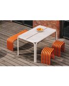 Nokk bankje met sinaasappelschil - 43x114x32 cm