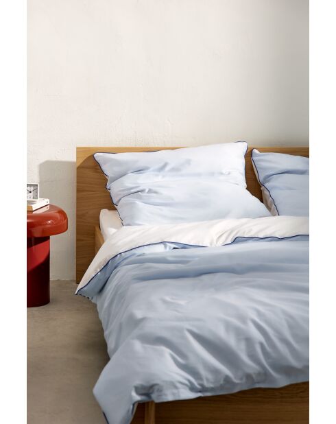 Housse de couette en coton Oba bleue