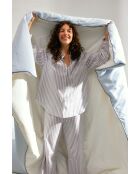 Housse de couette en coton Oba bleue