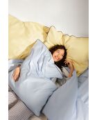 Housse de couette en coton Oba bleue