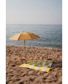 Telo mare Su in cotone giallo e beige - 160x100 cm