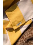Telo mare Su in cotone giallo e beige - 160x100 cm
