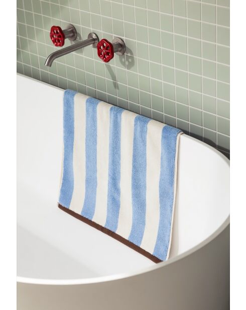 Tappeto da bagno Gobo in cotone blu - 80x50 cm