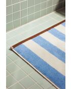 Tappeto da bagno Gobo in cotone blu - 80x50 cm