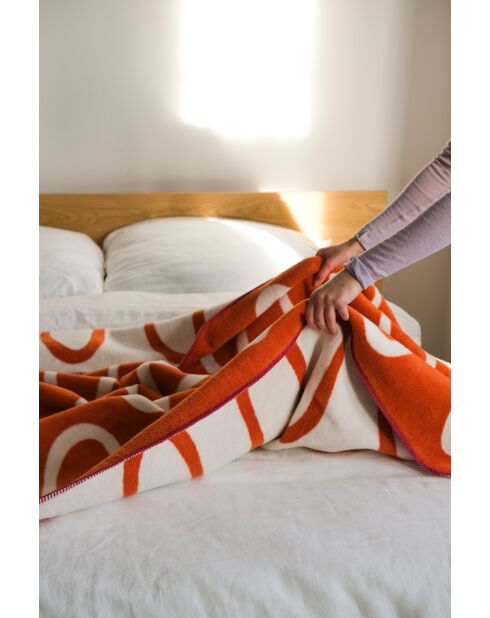 Tela escocesa de algodón terracota Swirl - 200x150 cm