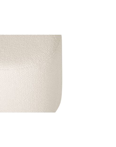 Puf Folk con hebilla grande en color beige nube - 40x40x40 cm