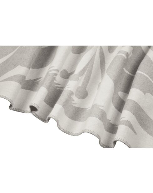 Lichtgrijze katoenen plaid Lino - 165x200 cm