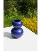 Tuga blauwe bessentaart keramische vaas - 12x36 cm