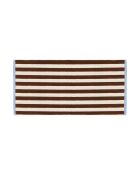 Asciugamano da bagno in cotone Gobo marrone cacao/strisce larghe - 140x70 cm