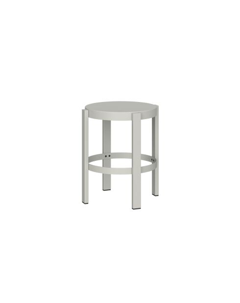 Tabouret Doon gris galet - 45x35x35 cm