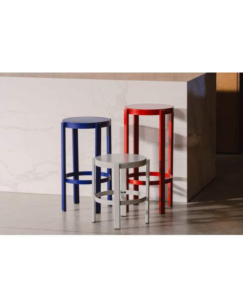 Tabouret Doon gris galet - 45x35x35 cm