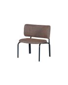 Fauteuil Kei Lounge mélange brun et bleu - 74x66x65 cm
