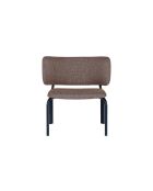 Fauteuil Kei Lounge mélange brun et bleu - 74x66x65 cm