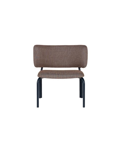 Fauteuil Kei Lounge mélange brun et bleu - 74x66x65 cm