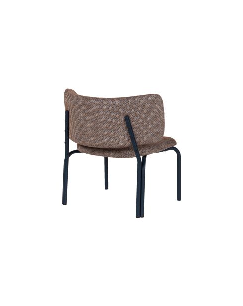 Fauteuil Kei Lounge mélange brun et bleu - 74x66x65 cm