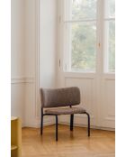 Fauteuil Kei Lounge mélange brun et bleu - 74x66x65 cm