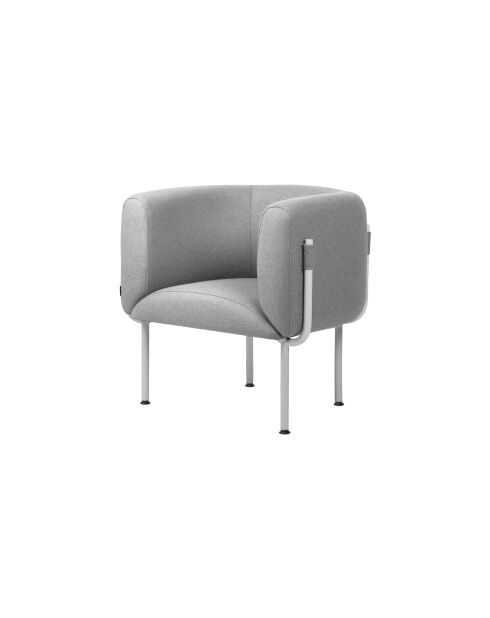 Fauteuil Ubi Mini laine grise universelle - 71.2x80x63 cm