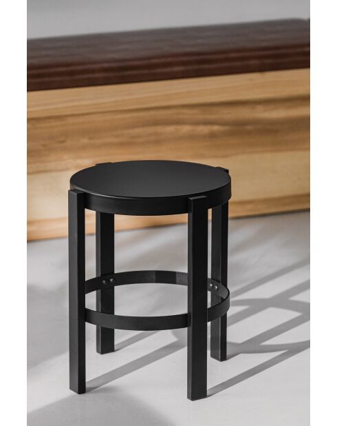 Tabouret Doon volcan noir - 45x35x35 cm