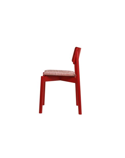 Chaise Wem marron rouge - 80.2x51.6x53.8 cm