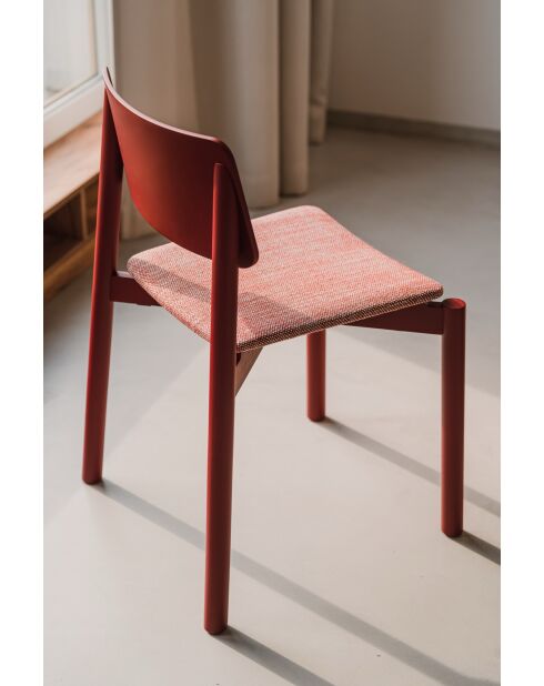 Chaise Wem marron rouge - 80.2x51.6x53.8 cm