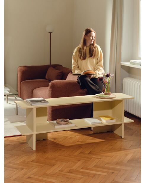 Étagère Hes jaune beurre - 56.6x160x37 cm