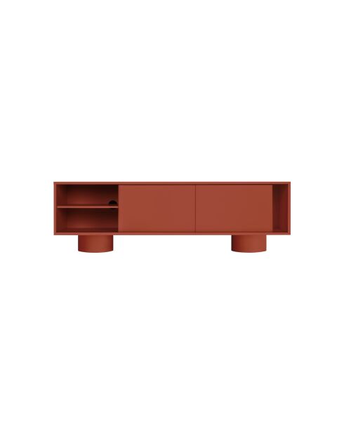 Meuble TV Taro rose terracotta - 48.4x160x42 cm