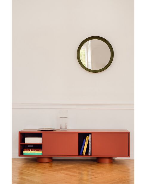 Meuble TV Taro rose terracotta - 48.4x160x42 cm