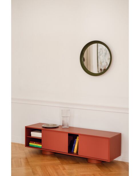 Meuble TV Taro rose terracotta - 48.4x160x42 cm