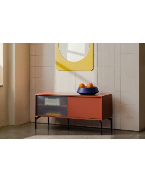 Meuble TV Met Mini rose terracotta - 55x116x42 cm