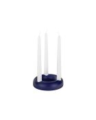 Portacandele Lums in faggio massello modello grande torta ai mirtilli - 3,5x15x15 cm