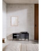 Meuble TV Met Mini volcan noir - 55x116x42 cm