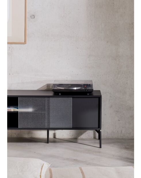 Mueble de TV Met Mini Black Volcano, 55 x 116 x 42 cm