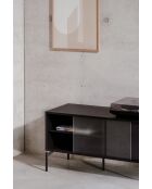Meuble TV Met Mini volcan noir - 55x116x42 cm