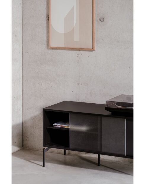 Mueble de TV Met Mini Black Volcano, 55 x 116 x 42 cm